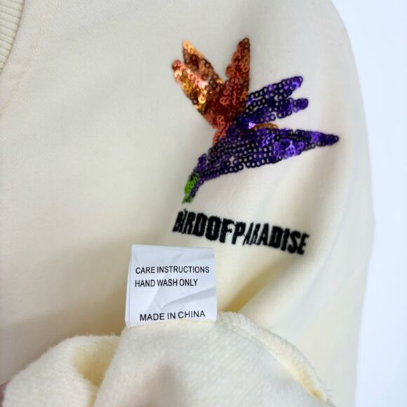 QUEEN OF SPARKLES Floral Embellished Cream Sweater - Picture 14 of 16